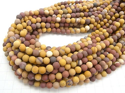 Frost Mookaite Round 6mm 1strand beads (aprx.15inch/36cm)