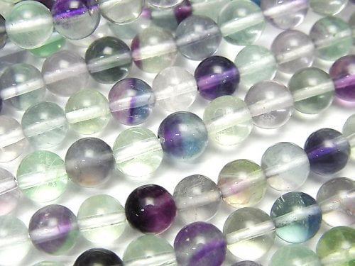 Fluorite, Round Gemstone Beads