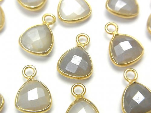Bezel Setting, Moonstone, Triangle Gemstone Beads