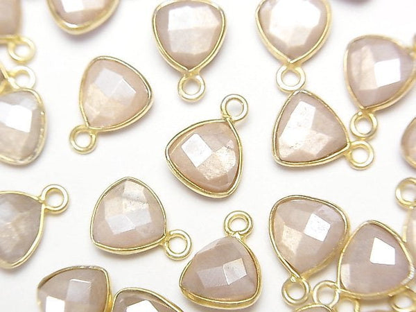 Bezel Setting, Moonstone, Triangle Gemstone Beads