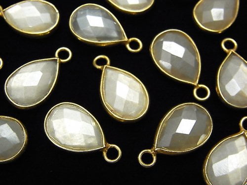 Bezel Setting, Moonstone, Pear Shape Gemstone Beads