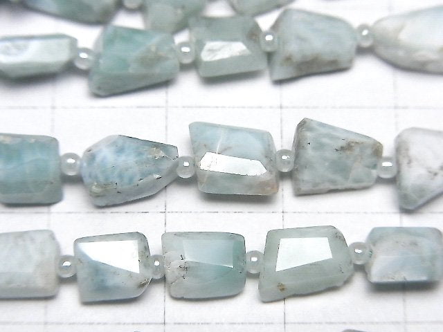 [Video]Larimar Pectolite AA Faceted Nugget half or 1strand beads (aprx.13inch/32cm)