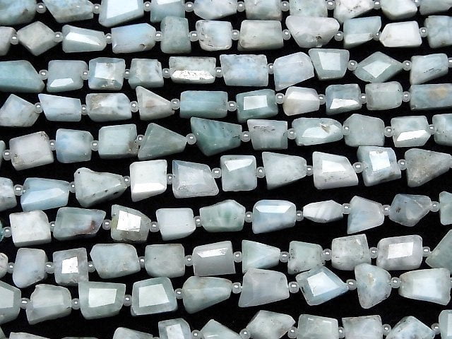 [Video]Larimar Pectolite AA Faceted Nugget half or 1strand beads (aprx.13inch/32cm)