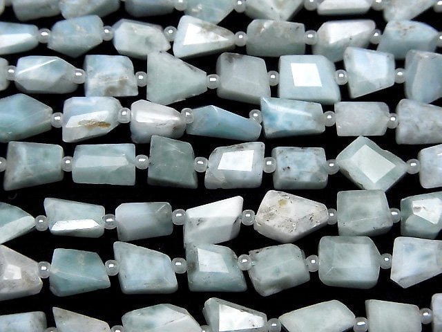 [Video]Larimar Pectolite AA Faceted Nugget half or 1strand beads (aprx.13inch/32cm)