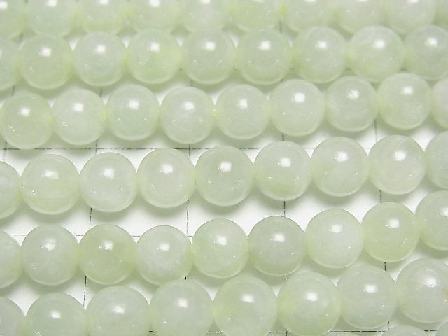 [Video] Pastel Green! Burma Jadeite AAA Round 6mm half or 1strand beads (aprx.15inch/38cm)