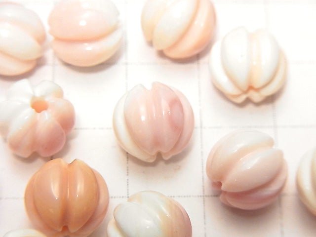 [Video] Queen Conch Shell AAA Pumpkin [8x7mm] [10x8mm] 3pcs