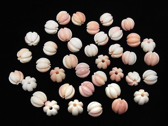 [Video] Queen Conch Shell AAA Pumpkin [8x7mm] [10x8mm] 3pcs