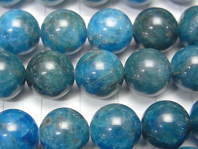 [Video] Blue Apatite AA+ Round 12mm half or 1strand beads (aprx.15inch/37cm)