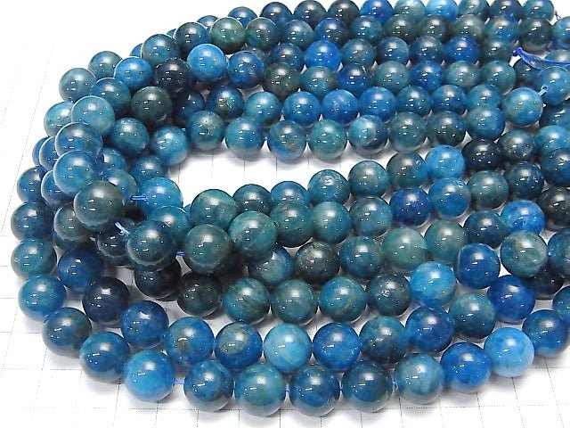 [Video] Blue Apatite AA+ Round 12mm half or 1strand beads (aprx.15inch/37cm)