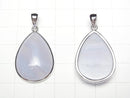 [Video] Blue Lace Agate AAA Pear shape Pendant Silver925 1pc