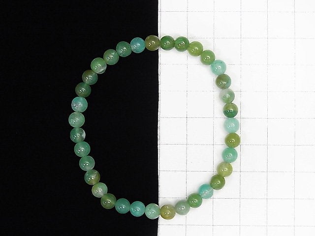 [Video] [One of a kind] Peru Gem Silica AAA Round 5.5mm Bracelet NO.57