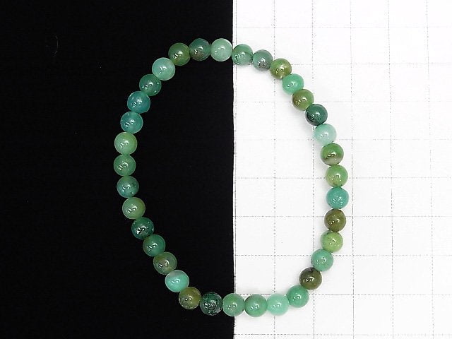 [Video] [One of a kind] Peru Gem Silica AAA Round 5.5mm Bracelet NO.58