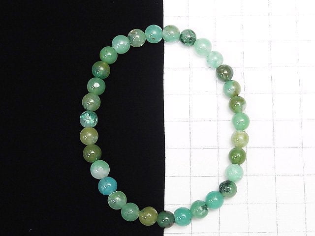 [Video] [One of a kind] Peru Gem Silica AAA Round 6mm Bracelet NO.62