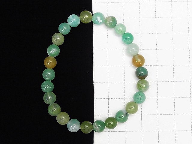 [Video] [One of a kind] Peru Gem Silica AAA Round 7mm Bracelet NO.68