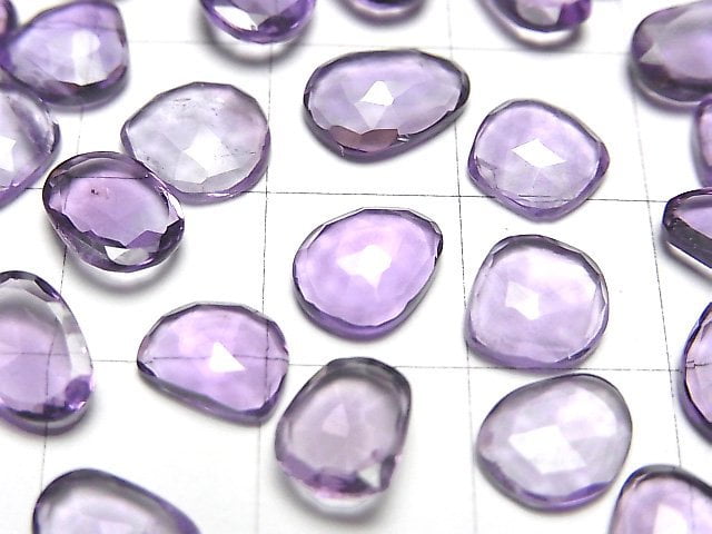 [Video] High Quality Amethyst AAA- Loose stone Freeform Single Sided Rose Cut 5pcs