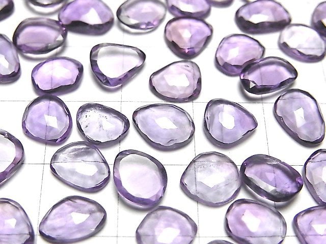 [Video] High Quality Amethyst AAA- Loose stone Freeform Single Sided Rose Cut 5pcs