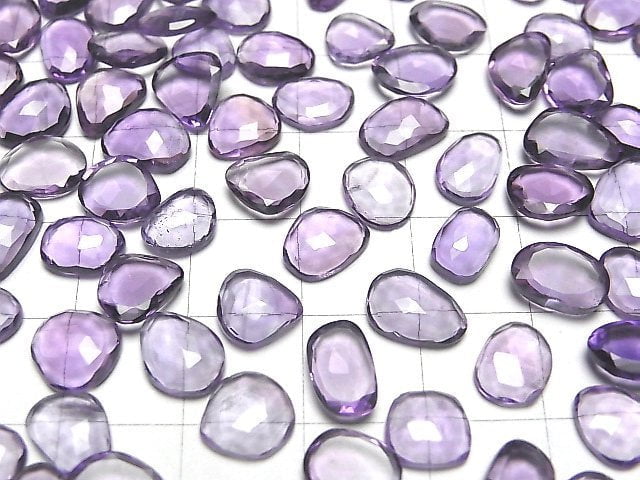 [Video] High Quality Amethyst AAA- Loose stone Freeform Single Sided Rose Cut 5pcs