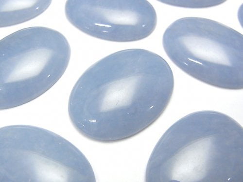 [Video] Angelite AAA Oval Cabochon 30x22mm 2pcs