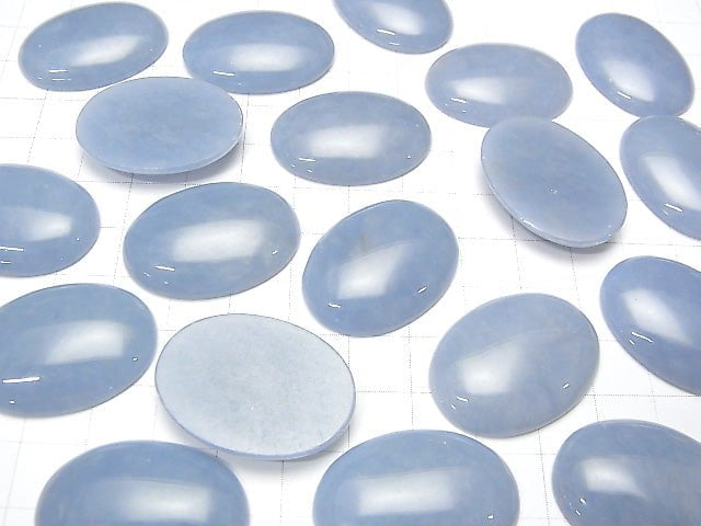 [Video] Angelite AAA Oval Cabochon 30x22mm 2pcs