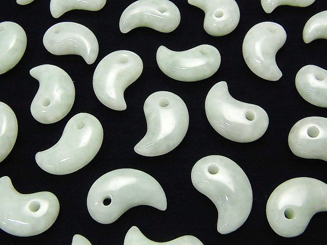 [Video] Burma Jadeite AAA Comma Shaped Bead 20x13x8mm 1pc