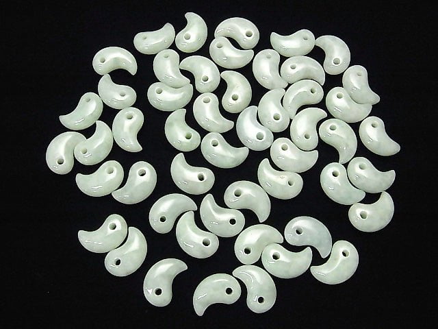 [Video] Burma Jadeite AAA Comma Shaped Bead 20x13x8mm 1pc