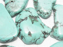 Magnesite Turquoise  Slice Nugget  Top Side Drilled Hole  1strand beads (aprx.14inch/35cm)