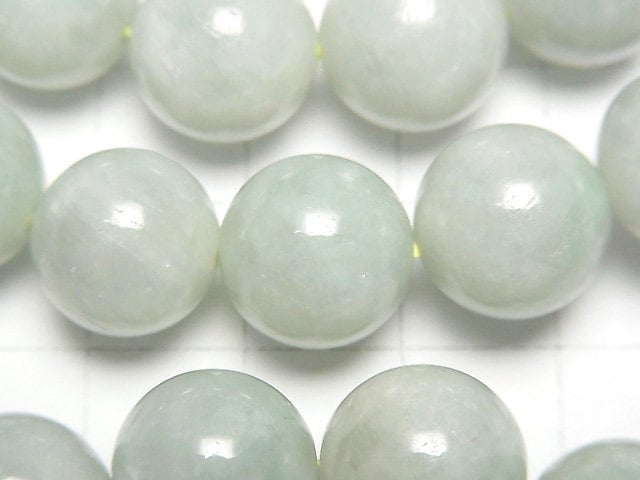 [Video] Pastel Green! Burmese Jadeite AAA- Round 12mm Bracelet