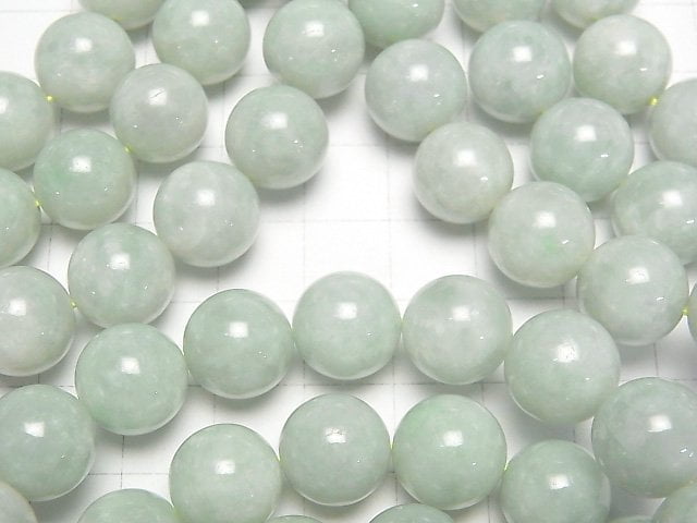 [Video] Pastel Green! Burmese Jadeite AAA- Round 12mm Bracelet