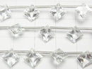 [Video] High Quality White Topaz AAA Diamond Princess Cut 8x8mm 1strand (8pcs)