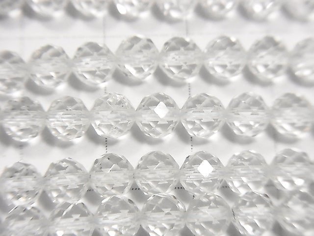 [Video] High Quality! Crystal AAA- 64Faceted Round 5mm half or 1strand beads (aprx.15inch / 37cm)