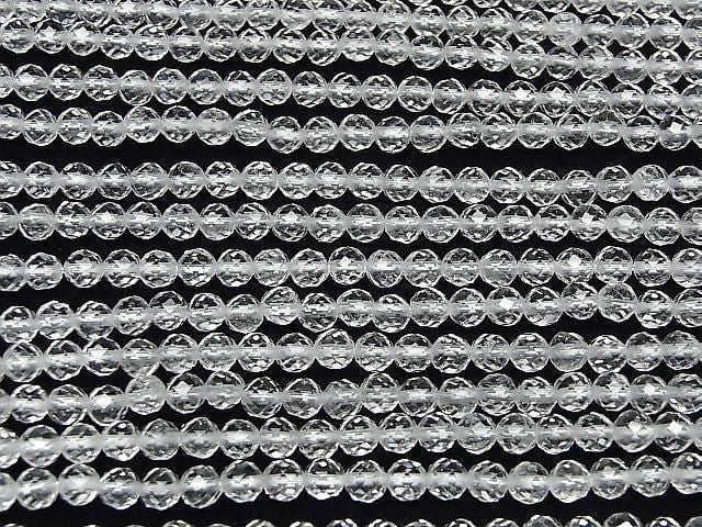[Video] High Quality! Crystal AAA 64-Faceted Round 5mm 1-Strand Beads (approx. 15 inches/37 cm)