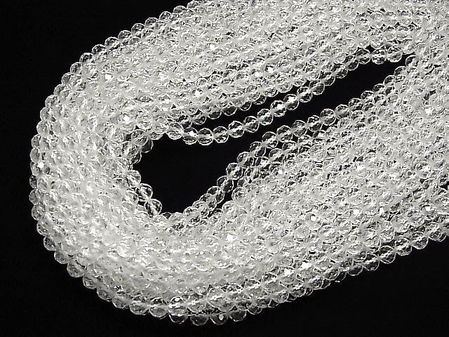 [Video] High Quality! Crystal AAA- 64Faceted Round 5mm half or 1strand beads (aprx.15inch / 37cm)