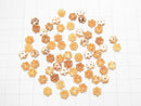 [Video] Orange Shell AAA Flower 6mm Center Hole 4pcs