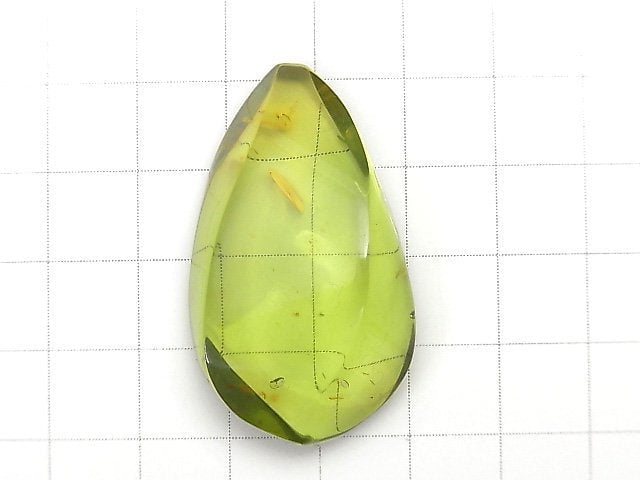 [Video] [One of a kind] Green Amber Undrilled Marquise NO.129