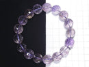 [Video] [One of a kind] High Quality Ametrine AAA- Mirror Faceted Round 13.5mm Bracelet NO.107