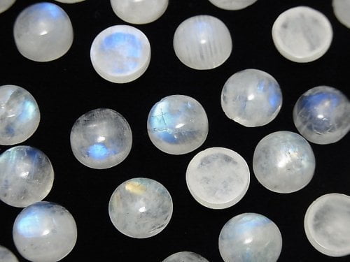 Cabochon, Rainbow Moonstone Gemstone Beads