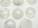 [Video] Rainbow Moonstone AA++ Round Cabochon 12x12mm 3pcs