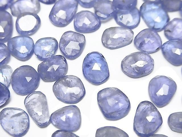[Video] High Quality Tanzanite AAA - Loose Stone, Freeform, Single-Sided Rose Cut, 5pcs