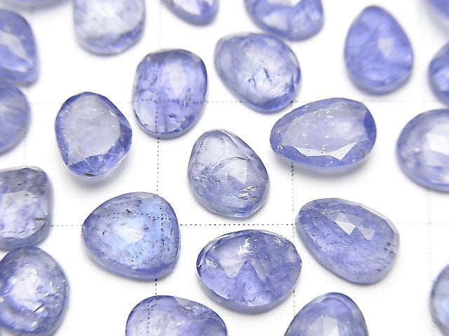 [Video] High Quality Tanzanite AAA- Undrilled Freeform Single Sided Rose Cut 5pcs