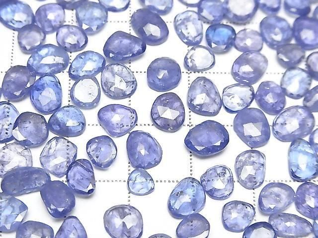 [Video] High Quality Tanzanite AAA - Loose Stone, Freeform, Single-Sided Rose Cut, 5pcs