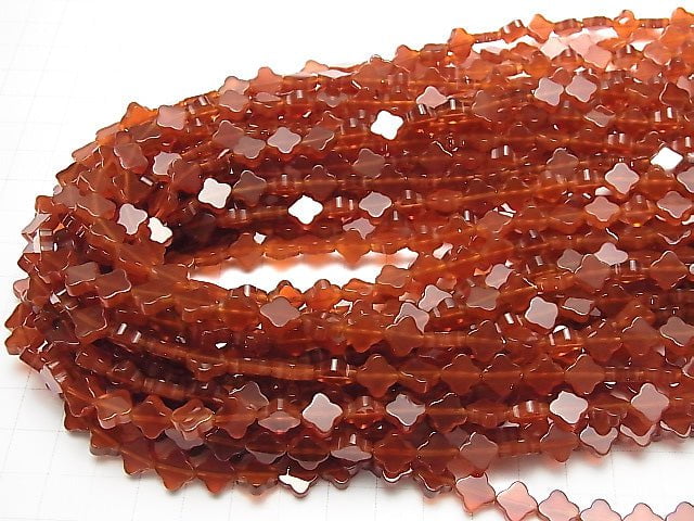 [Video] Agate Rouge Fleur AAA 8x8x3mm, perles pour une demi ou une rangée (environ 37cm)