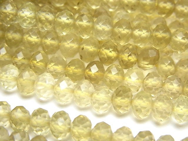 Lemon Quartz, Roundel Gemstone Beads