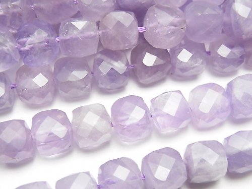 Cube, Lavender Amethyst Gemstone Beads