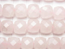 [Video] High Quality! Rose Quartz AA ++ Cube Shape 8x8x8mm half or 1strand beads (aprx.15inch / 37cm)