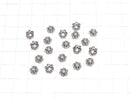 [Video] Metal parts Bead cap 6x6x3.5mm Silver color 10pcs