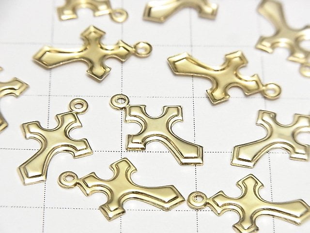 14KGF charm 16x10.5mm cross 1pc