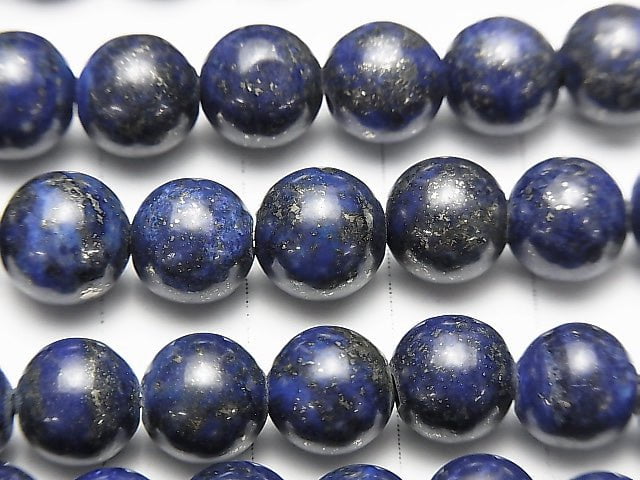 [Video] Lapis lazuli AA Round 8mm [2mm hole] half or 1strand beads (aprx.15inch / 36cm)