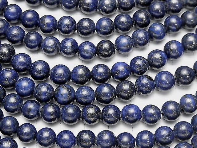 [Video] Lapis lazuli AA Round 8mm [2mm hole] half or 1strand beads (aprx.15inch / 36cm)