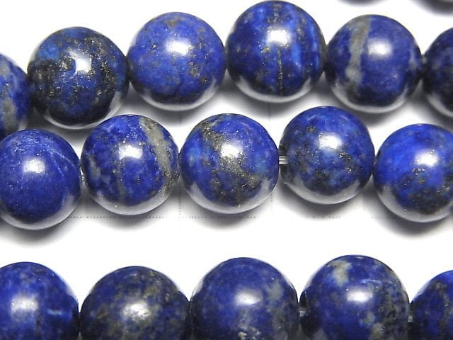 [Video] Lapis lazuli AA Round 10mm [2mm hole] half or 1strand beads (aprx.14inch / 35cm)