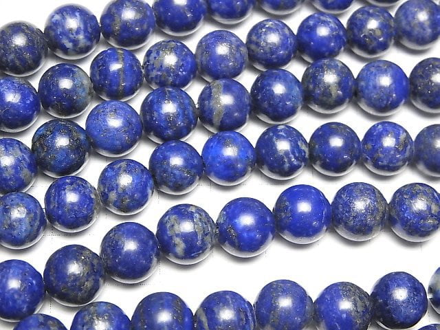 [Video] Lapis lazuli AA Round 10mm [2mm hole] half or 1strand beads (aprx.14inch / 35cm)